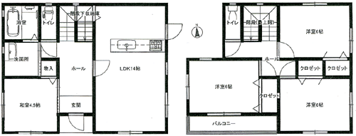 1、2階平面図参考プラン