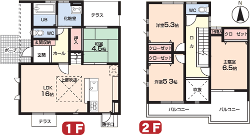 1、2階平面図参考プラン